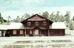 Grand Canyon Depot, Railroad Station, Log Building, 1950s, CSZV04P04_08