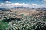 Mount Diablo and Cumulus Clouds, Hills, Houses, homes, texture, suburban, urban, sprawl, 1 October 1983