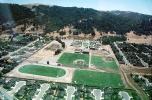 Baseball Park, Football, High School, buildings, hills, summer, summertime, 7 August 1985