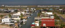 Houses on Stilts, buildings, Panorama, Harbor