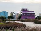 Purple house, colorful buildings, Beach, Port Aransas, CTXD01_099