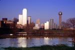 Dallas Skyline, buildings, reflection, 23 March 1993, CTXV01P13_04
