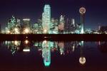 Dallas Skyline, buildings, reflection, 23 March 1993, CTXV01P14_07