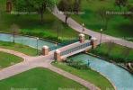 Water Park, footbridge, paths, walkway, stream, San Antonio