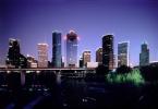 Downtown Houstone skyscrapes, skyline, Cityscape, Freeway, Houston, 1 January 1994, CTXV02P09_18