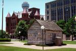 Dallas County Post Office building, first post office, landmark, Log Cabin, 1843, 22 May 1995