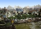 Fairytale, Houses, River, Mini Europe, Miniature Model Park, Bruparck, CZEV01P02_06