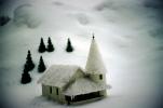 Church, snow scene, building, house, CZEV01P07_08