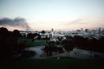Dolores Park, Marina fire in the background, Loma Prieta Earthquake (1989), 1980s