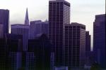 Dark Buildings, power outage, downtown San Francisco, Loma Prieta Earthquake (1989), 1980s, DAEV01P01_16