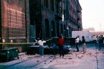 Bricks, Crushed Car, south of Market, SOMA, Loma Prieta Earthquake (1989), 1980s, DAEV01P06_06