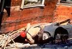 Cadaver Dog, German Shepard, Search and Rescue, Crushed Car, Collapsed House, Marina district, Loma Prieta Earthquake (1989), 1980s, DAEV01P12_17.0147