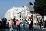 Collapsed Home, Rescuers, Marina district, Loma Prieta Earthquake, (1989), 1980s, DAEV01P15_05