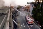 Aerial Fire Truck, Pancake Collapse, Cypress Freeway, Loma Prieta Earthquake (1989), 1980s, DAEV03P01_02B