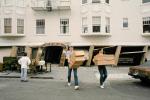 Destroyed Buildings, Clearing Debris, Marina district, Loma Prieta Earthquake (1989), 1980s