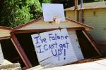 I've Fallen and I Can't Get Up!, Destroyed, Building Structure, Garage, Rio Dell, May 1992