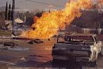 Gas Main Break, Fire, Flames, Water overflow, flooding, Northridge Earthquake Jan 1994, DAEV03P06_01