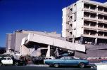 Car, building collapse, 1971 San Fernando Valley Earthquake