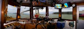 Fireboat Phoenix, Cockpit, Dials, Instruments, Wheel, Panorama, DAFD01_082