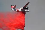 Marsh Aviation, Grumman, S-2F3AT, Fire Retardant, Drop, Stony Point Road Fire, Tanker-85, Grassland, Sonoma County, DAFD03_006