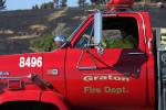 8496 Graton Fire Dept., Firetruck Door, Mirror, Stony Point Road Fire, Sonoma County, DAFD03_134