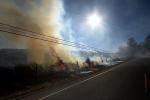 Fire, Flames, Smoke, Sun, Pacific Coast Highway 1, PCH