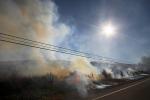 Flames, Smoke, Sun, Pacific Coast Highway 1, PCH, DAFD04_114
