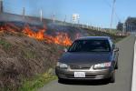 Toyota Camry, flames, Sonoma County, DAFD04_291