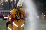 Hose, Water Spray, Firefighter, Fire Training, DAFD05_059
