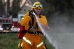 Hose, Water Spray, Firefighter, Fire Training, DAFD05_060