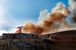 Home, Ranch House, building, fence, Air Attack, Fire Retardant Drop, Sonoma County, DAFD10_179