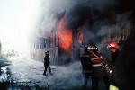 Smoke, Flames, Firefighters, Firemen, Mission District, San Francisco, DAFV01P07_17