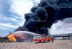 Fire, Thick Black Smoke, Mission Bay, San Francisco, smoke, black cloud, pollution, toxic, Seagrave Truck, DAFV02P03_12.0147