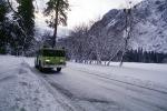 Fire Engine, snow, ice, cold, trees, forest, woodland, road