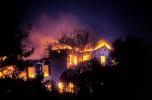 Home, Residential House, Great Oakland Fire, California, flashing lights