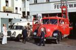 Bundes Feuerwehr, Bonn Germany, Mercedes Benz Ambulance, 1950s