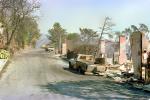 Burned out Houses, Charred Pickup Truck, Homes, Malibu Fire, California, DAFV05P05_07