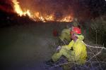 Lighting a Backfire, Malibu Fire, California, grass fire, wildfire, Wild land Fire, DAFV05P05_08