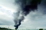 Standard Oil Refinery Fire, Chevron, Thick Black Smoke, Richmond, California, DAFV07P04_12