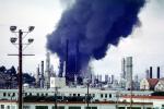Standard Oil Refinery Fire, Chevron, Thick Black Smoke, Richmond, California, DAFV07P04_14