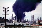 Standard Oil Refinery Fire, Chevron, Thick Black Smoke, Richmond, California, DAFV07P04_15