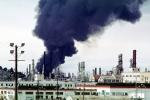 Standard Oil Refinery Fire, Chevron, Thick Black Smoke, Richmond, California, DAFV07P04_17