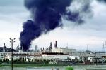 Standard Oil Refinery Fire, Chevron, Thick Black Smoke, Richmond, California, DAFV07P04_19