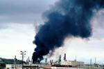 Standard Oil Refinery Fire, Chevron, Thick Black Smoke, Richmond, California, DAFV07P05_02