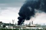 Standard Oil Refinery Fire, Chevron, Thick Black Smoke, Richmond, California, DAFV07P05_03