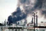 Standard Oil Refinery Fire, Chevron, Thick Black Smoke, Richmond, California, DAFV07P05_05