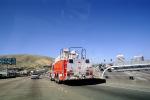 Fire Truck, Highway 101, Burlingame, San Bruno Mountain
