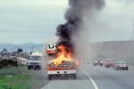 U-Haul Truck in Flames, US Highway 101, U-Haul, 27 December 2001