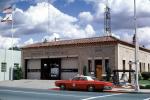 Oroville Fire Department, Building, Garage, Firehouse, Squad Car, Bell, 1968, 1960s