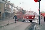 C.F.D., Hook and Ladder Truck, Aerial, Fire Truck, American LaFrance Firetruck, Carbondale, Illinois, 1950s, DAFV09P07_09